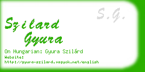 szilard gyura business card
